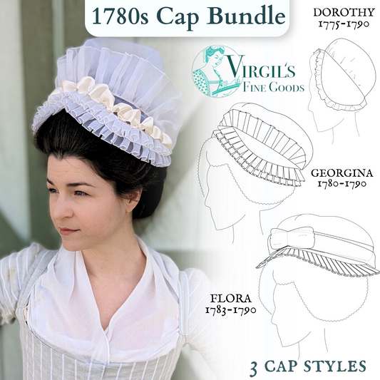 1780s Cap Bundle Paper Pattern || #G106