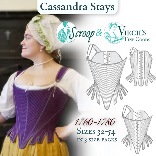 Cassandra Stays (1760-1780) Pattern  || Scroop Patterns & Virgil's Fine Goods