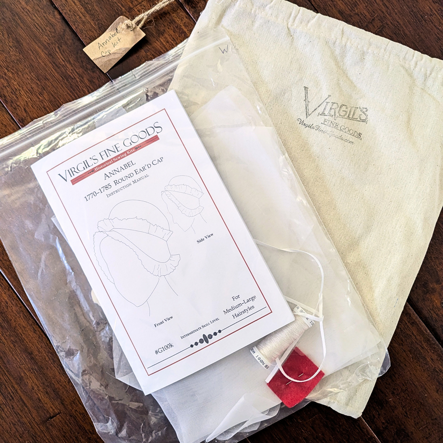 Annabel 1770s Silk Gauze "Round Eared" Cap Kit