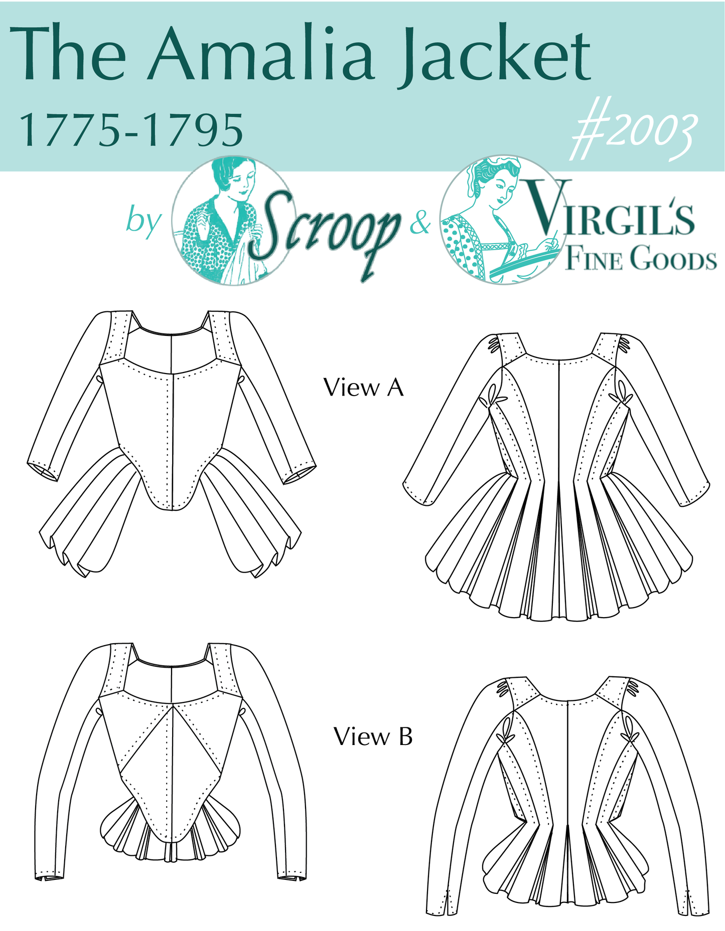 Amalia Jacket (1775-1795) Pattern || #2003