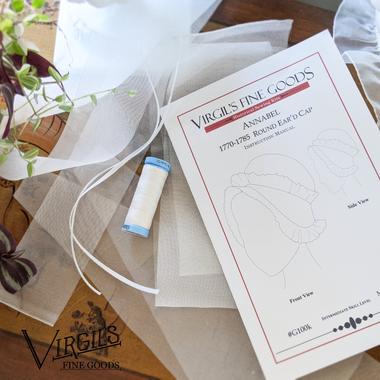 Annabel 1770s Silk Gauze "Round Eared" Cap Kit