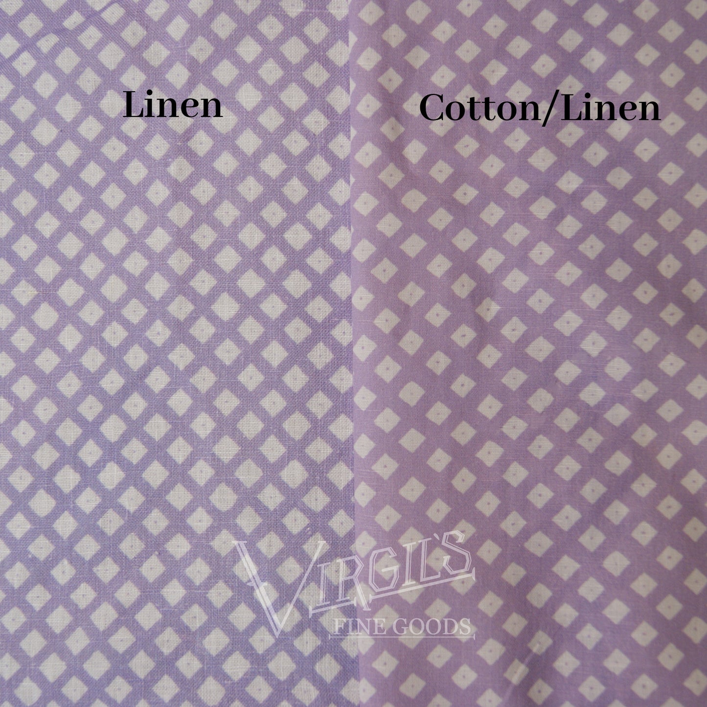 Walton Diamonds in Logwood Purple (1770-1780 Inspired) Linen/Cotton Print