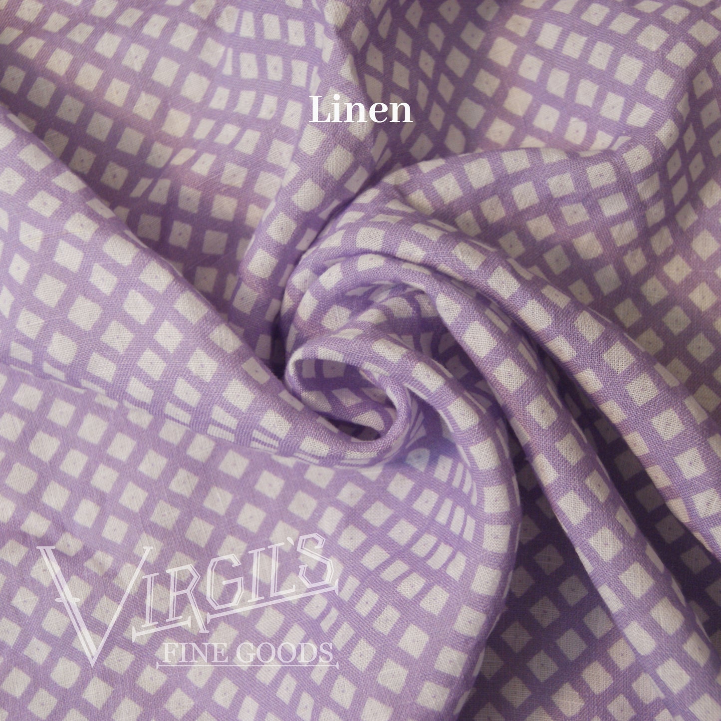 Walton Diamonds in Logwood Purple (1770-1780 Inspired) Linen/Cotton Print