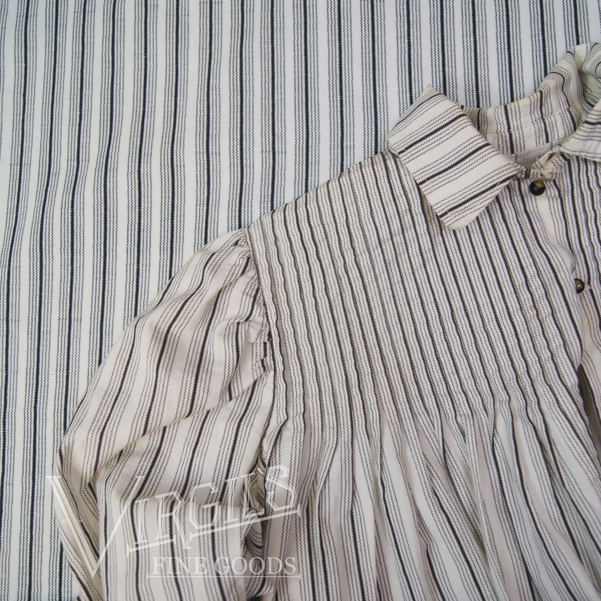 Eleanora Stripe Fabric, ca1900-1910, Edwardian Shirting Cotton