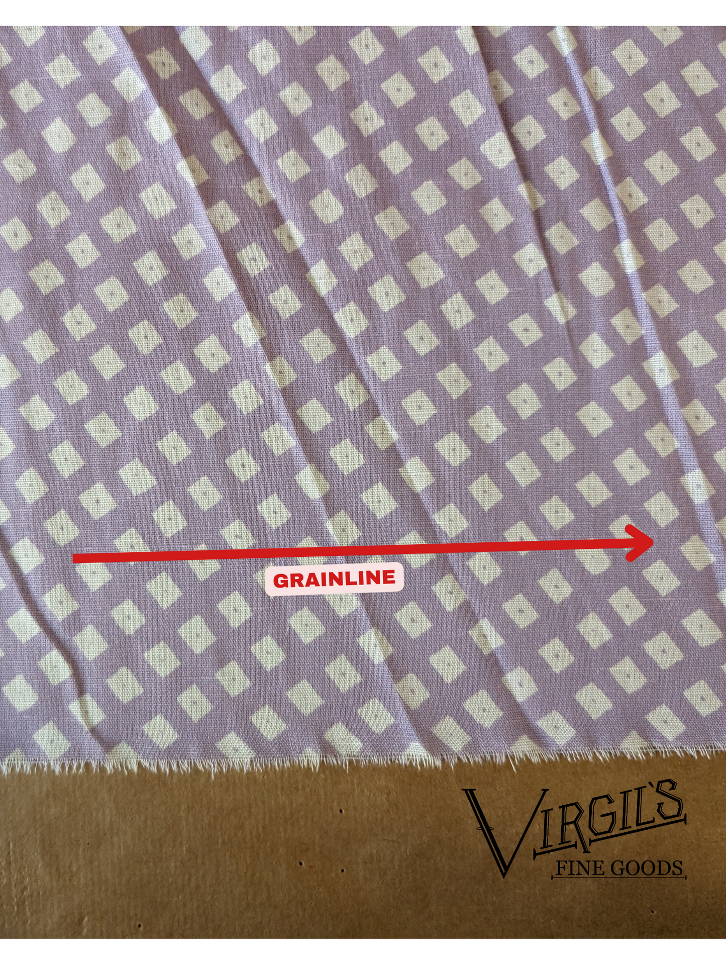 SECONDS Walton Diamonds in Logwood Purple (1770-1780 Inspired) Linen/Cotton Print