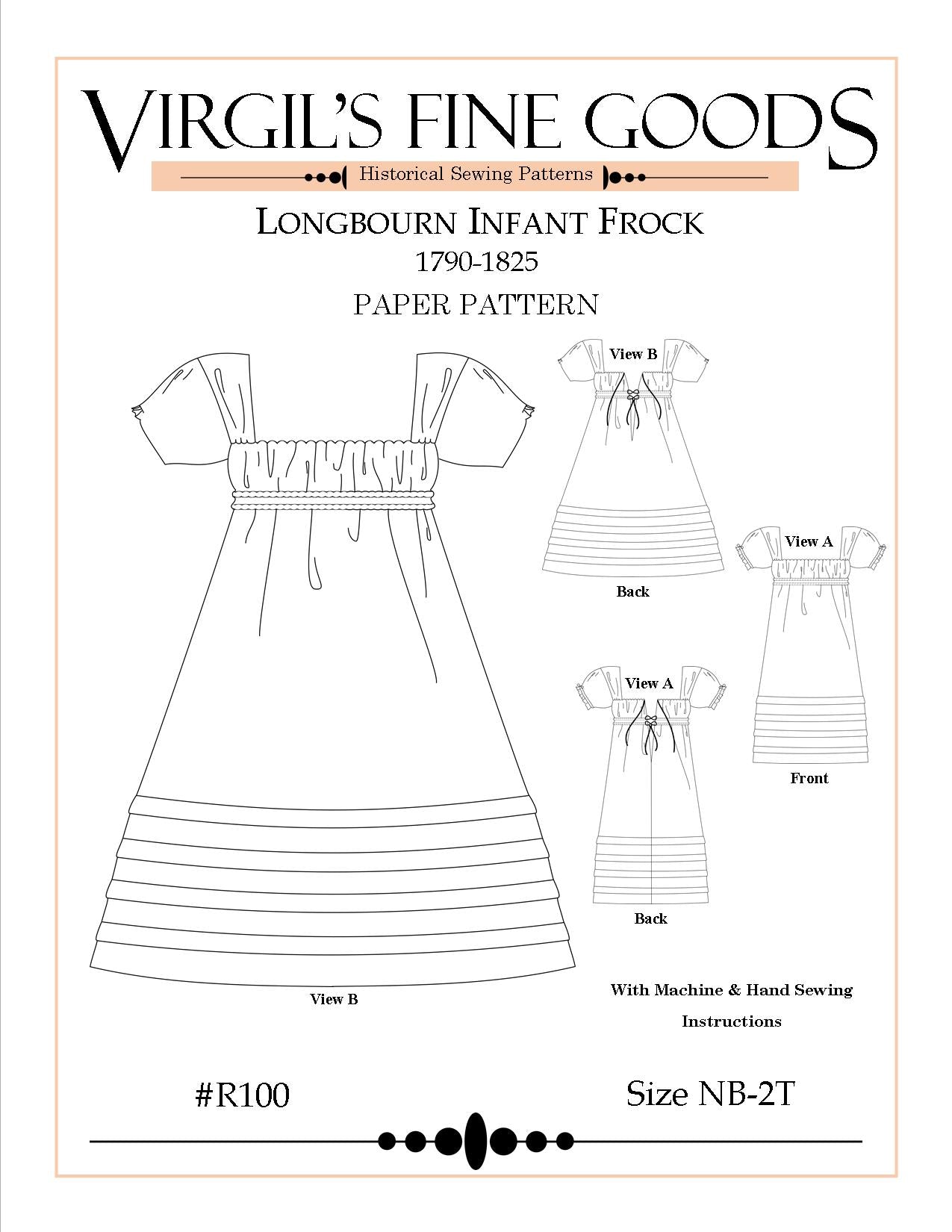DISCONTINUED Longbourn Frock (1790-1820) Children's Pattern || #R100