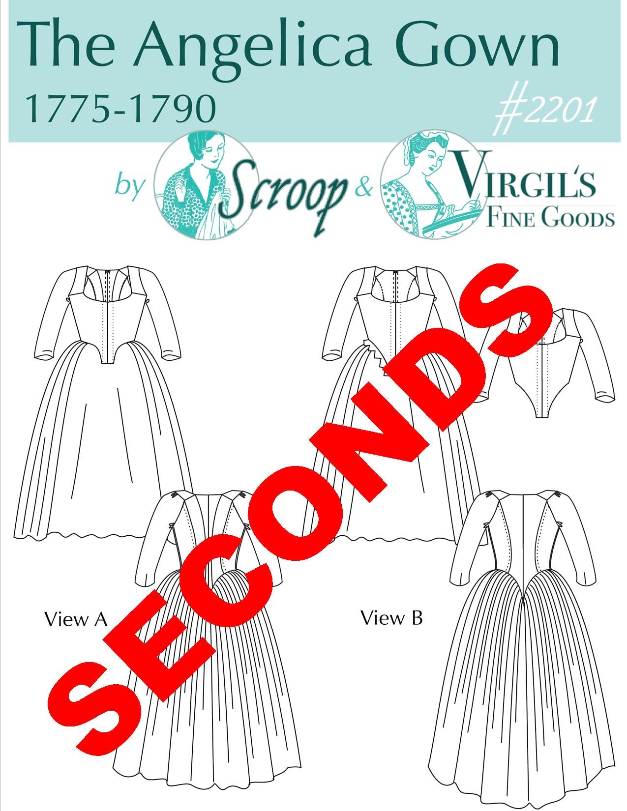SECONDS Angelica Italian Gown Paper Pattern || Scroop Patterns & Virgil's Fine Goods