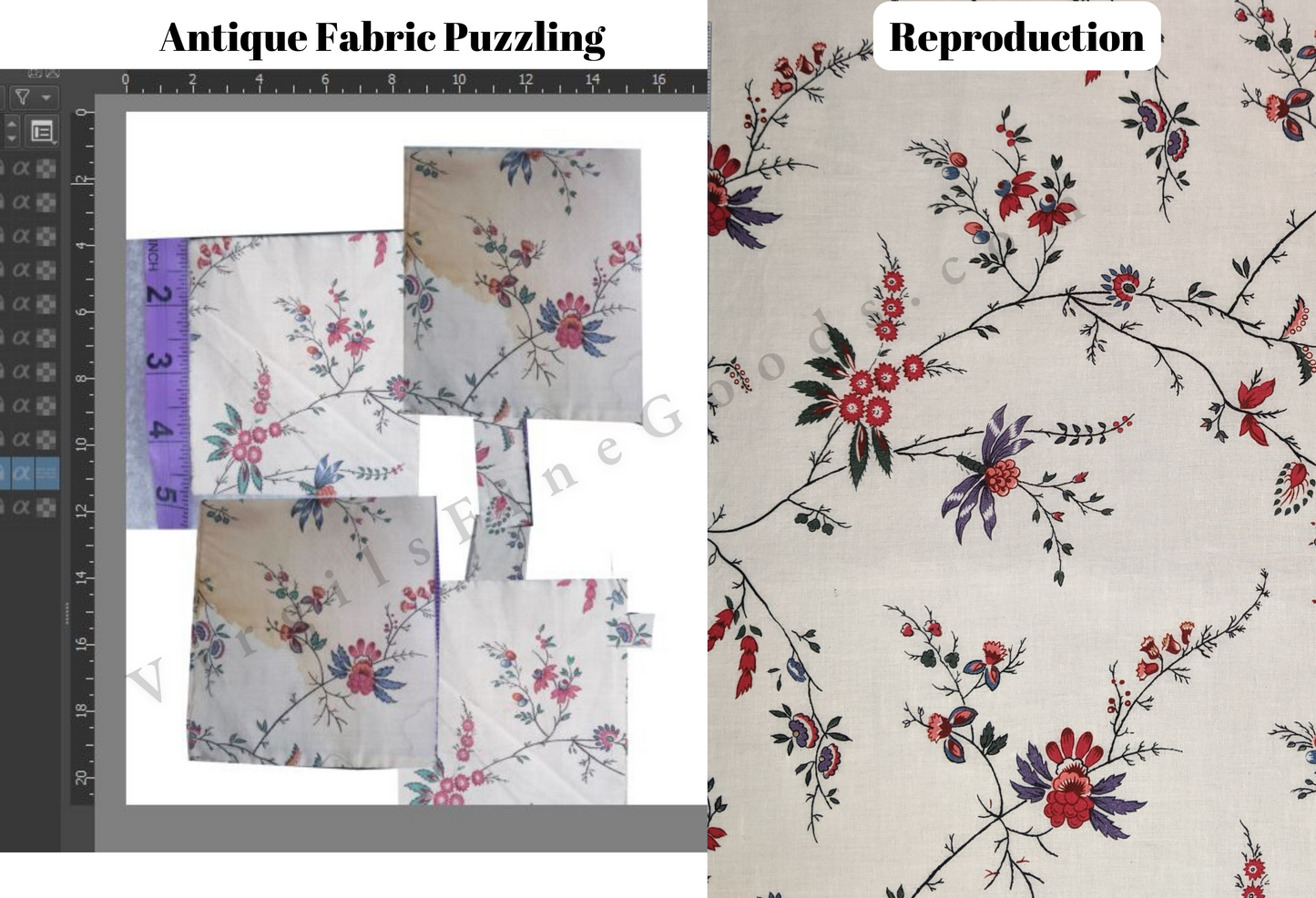 Seraphina Vines (1770-1780 Inspired) Cotton Batiste Fabric