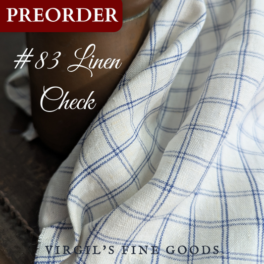 PREORDER #83 Linen Check, Reproduction, Linen Woven fabric
