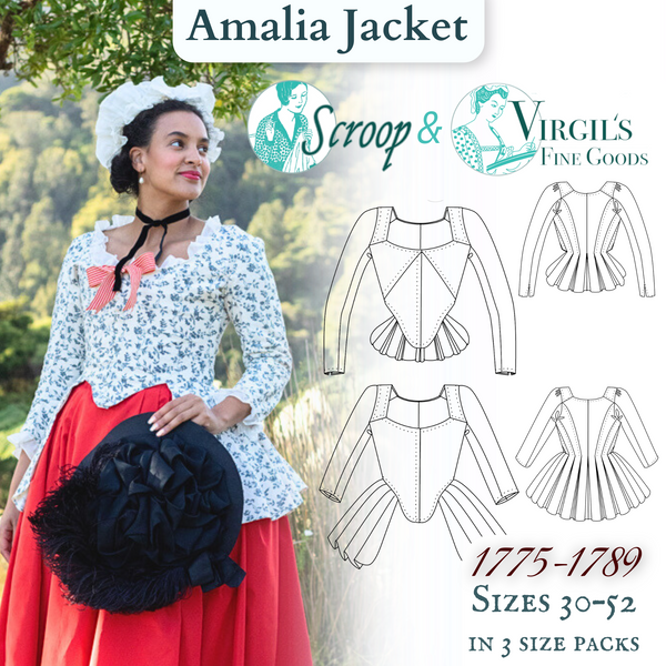 1780s Amalia Paper Pattern || Scroop Patterns & Virgil's Fine Goods