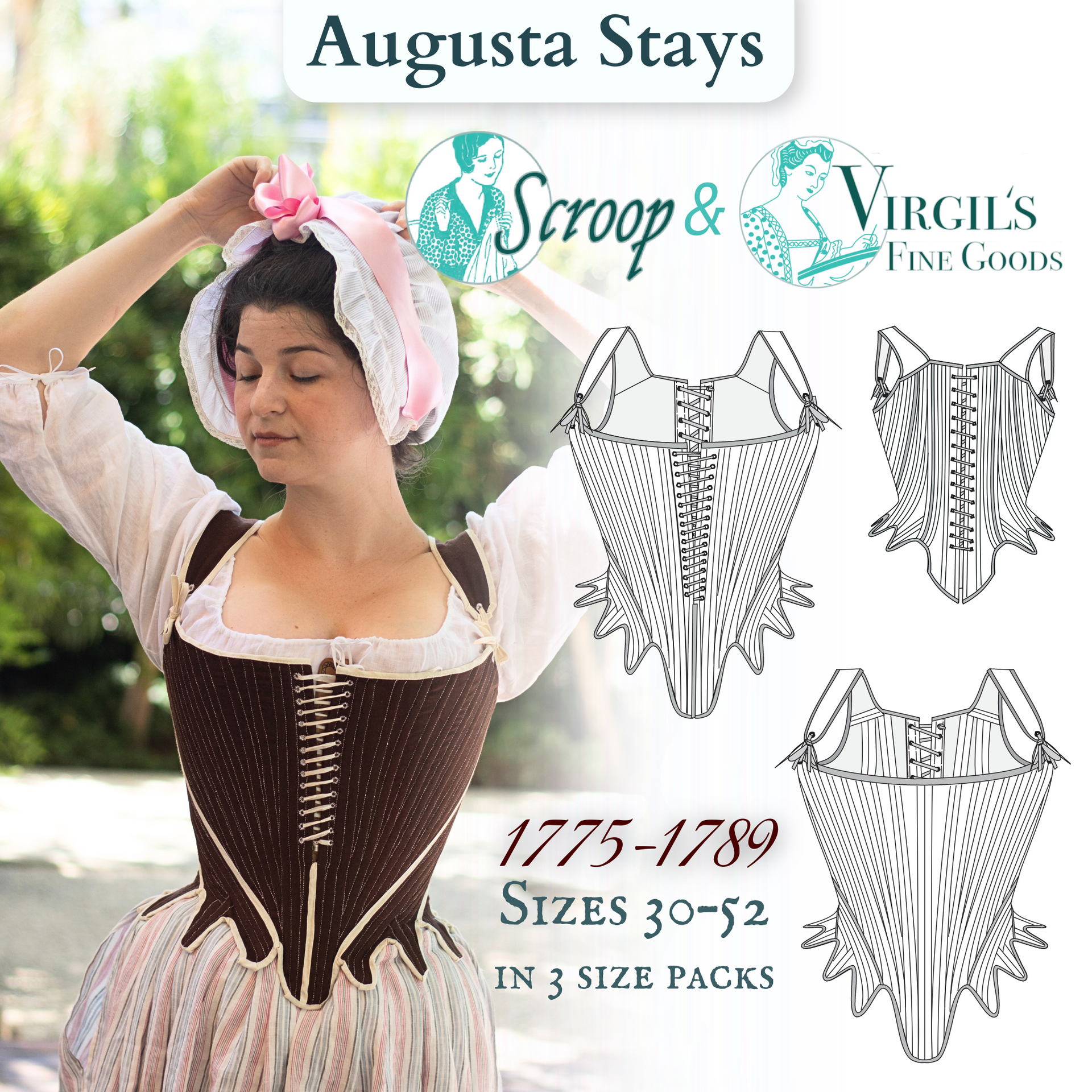 Augusta 1780s Stays Sewing Pattern