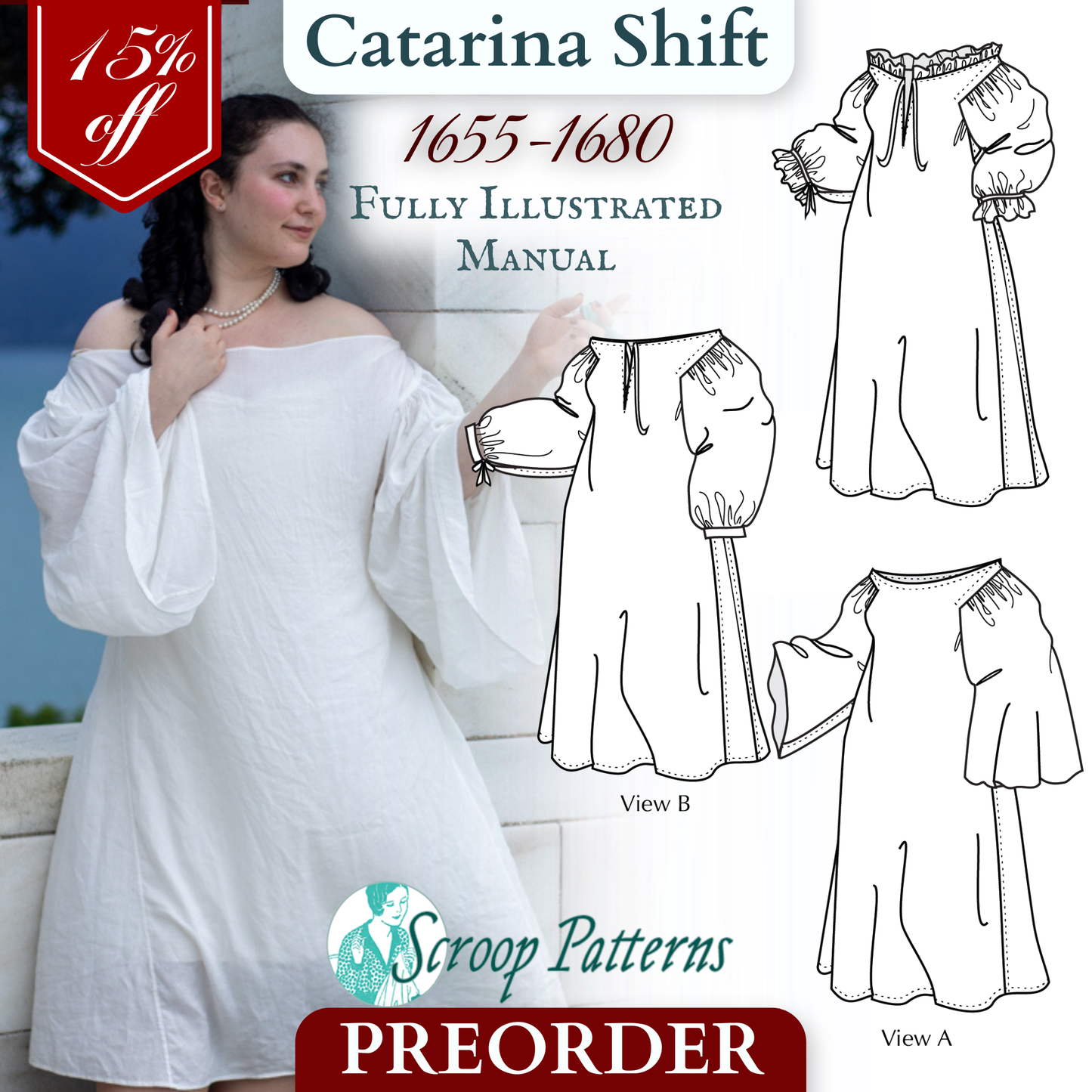 Catarina Shift (1655-1680) Pattern  || #2502