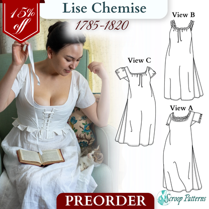 PREORDER Lise Chemise (1785-1820) Pattern  || #2602