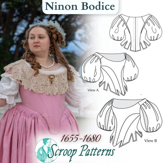 Ninon Bodice (1655-1680) Pattern  || #2505