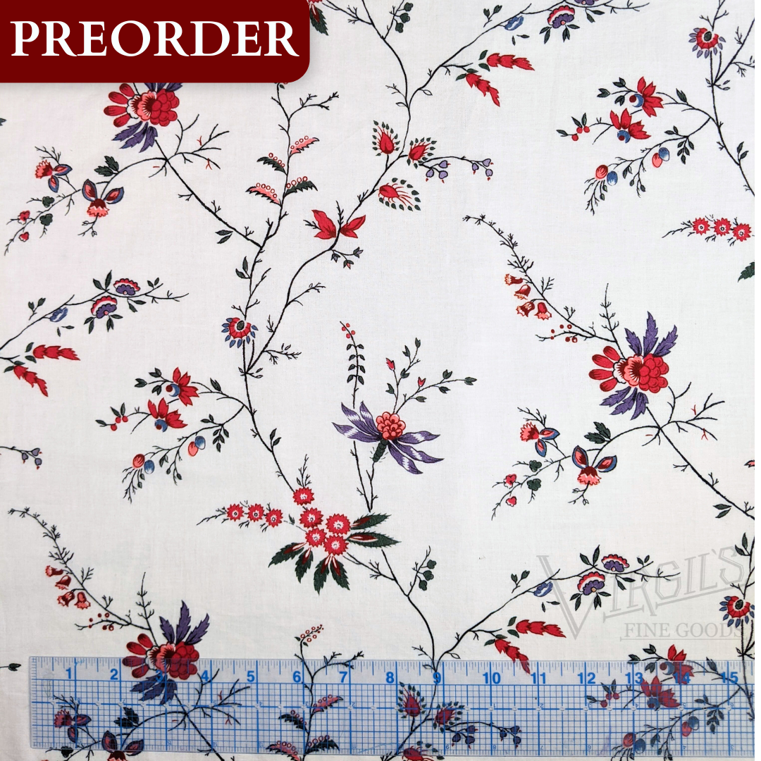 PREORDER Seraphina Vines (1770-1780 Inspired) Cotton Batiste Fabric