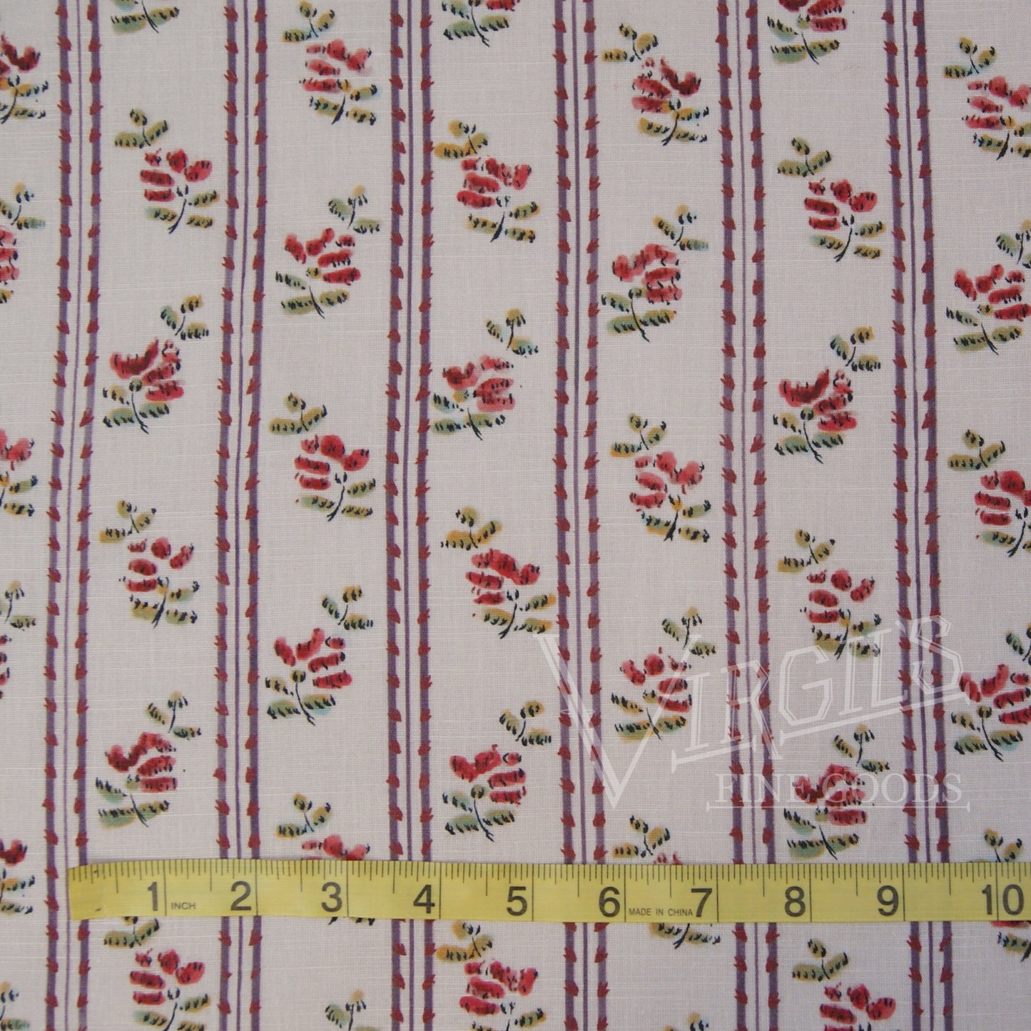 Cait's Flowers (ca1770-1780) Linen/Cotton Fabric