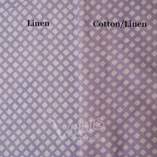 Walton Diamonds in Logwood Purple (1770-1780 Inspired) Linen/Cotton Print