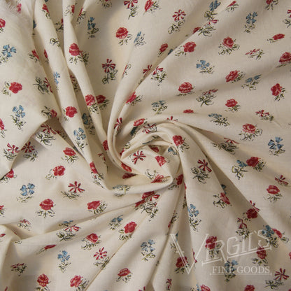 PRE-ORDER Sarah's Sprig'd Cotton (ca1785-1800) Reproduction Lawn Fabric