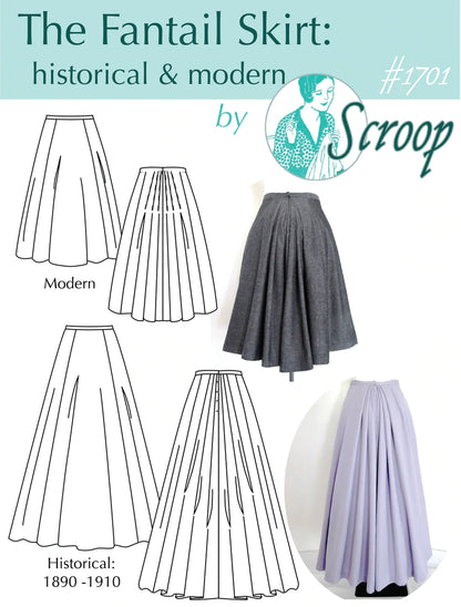 Fantail Skirt (Historical 1890-1910 & Modern) Pattern || #1701